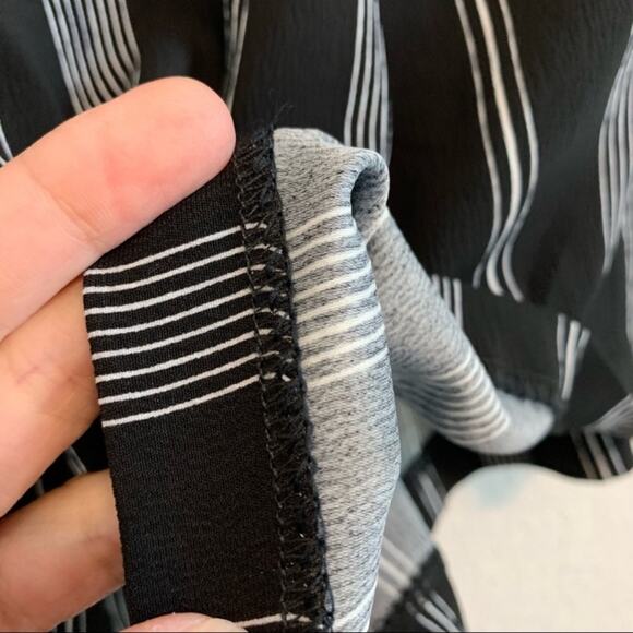 New Look Black Striped Tie Front High Rise Shorts - Picture 9 of 10